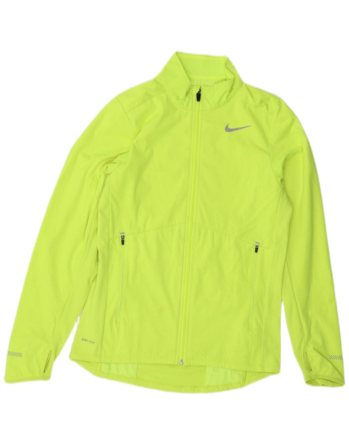NIKE Mens Dri Fit Tracksuit Top Jacket Small Green Polyester