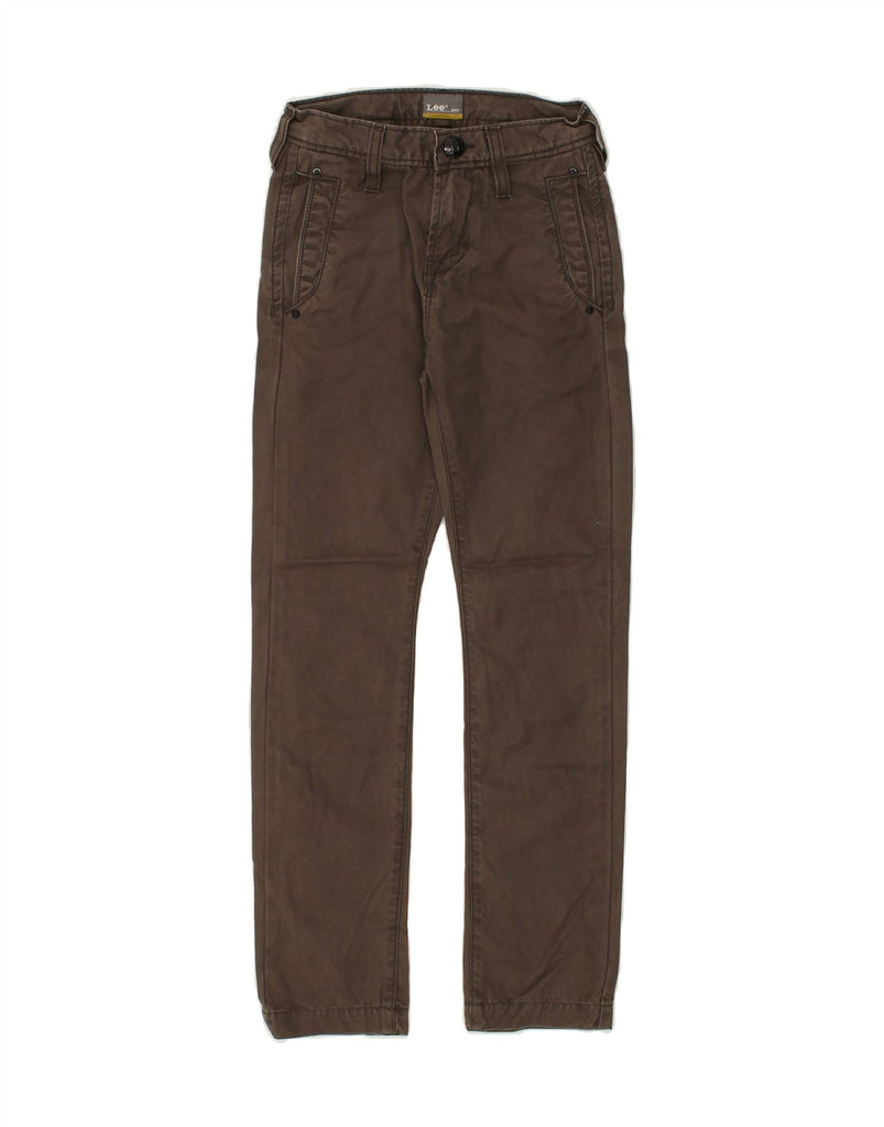 LEE Boys Slim Chino Trousers 8-9 Years W24 L25 Brown Cotton Vintage Lee and Second-Hand Lee from Messina Hembry 