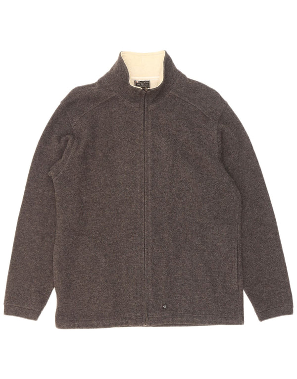 Champion Mens Tracksuit Top Jacket Large Grey Wool