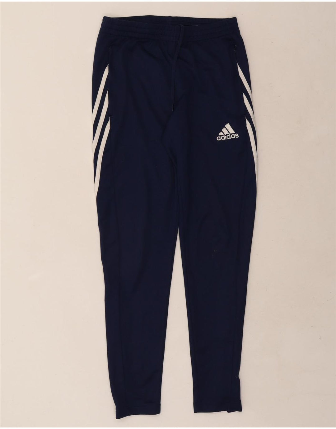 Adidas Mens Climalite Tracksuit Trousers Small Navy Blue Polyester