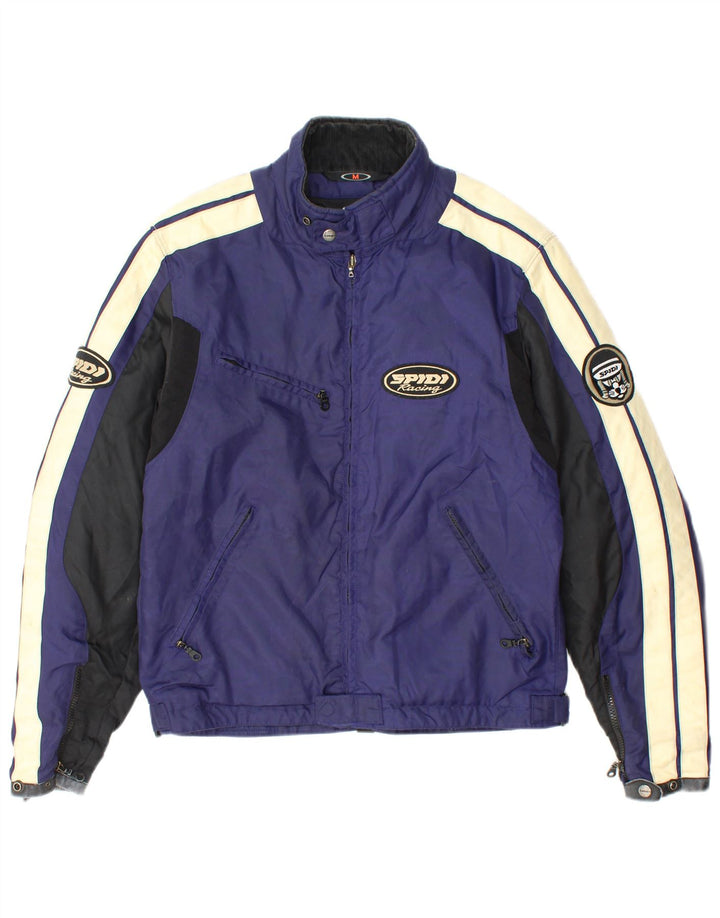 SPIDI Mens Racer Jacket UK 38 Medium Navy Blue Colourblock