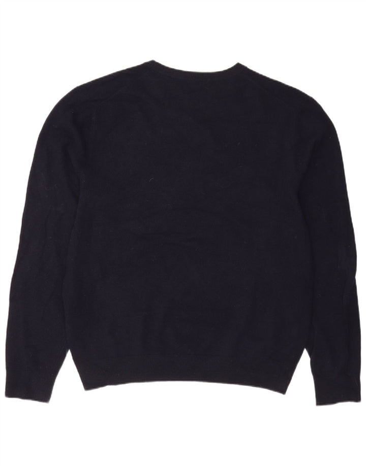 Gant Mens Boat Neck Jumper Sweater XL Navy Blue Wool