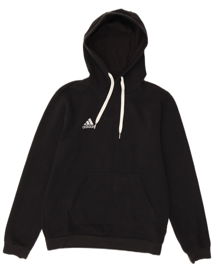 ADIDAS Mens Hoodie Jumper Small Black Cotton