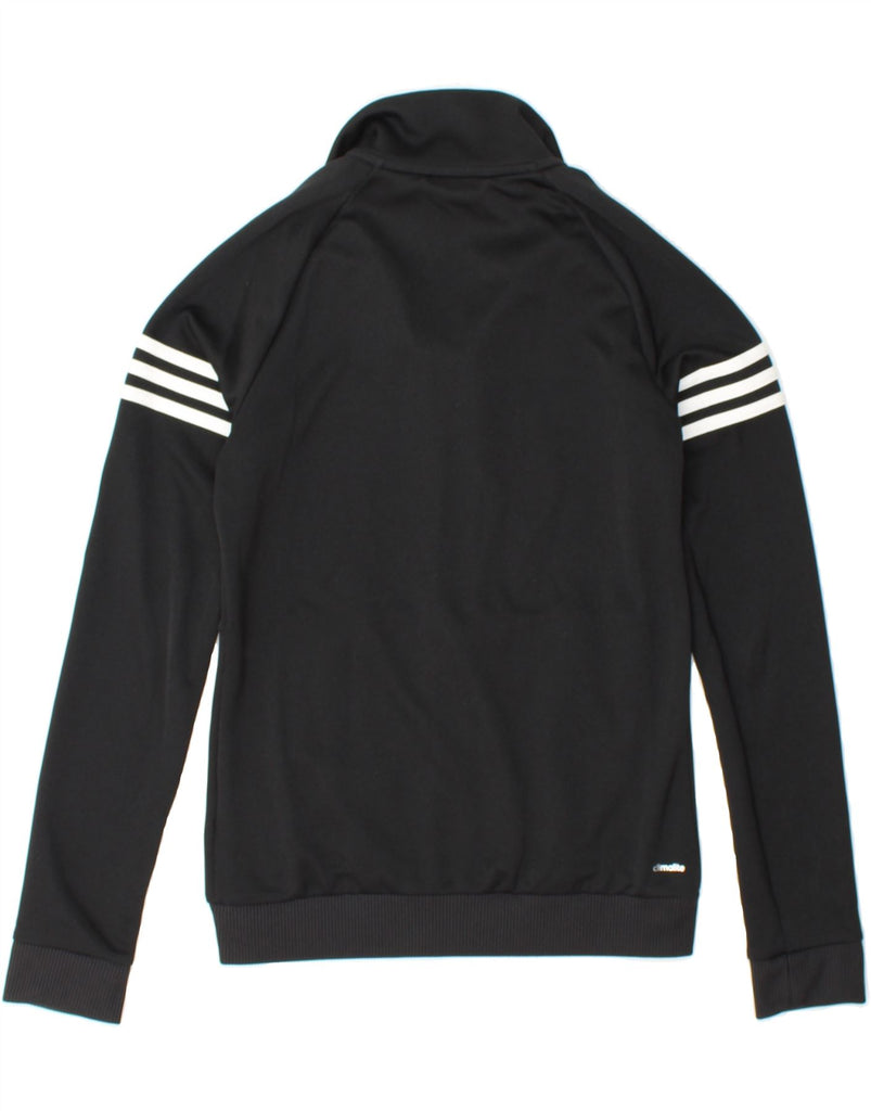 ADIDAS Womens Climalite Tracksuit Top Jacket UK 4/6 XS Black Polyester Vintage Adidas and Second-Hand Adidas from Messina Hembry 