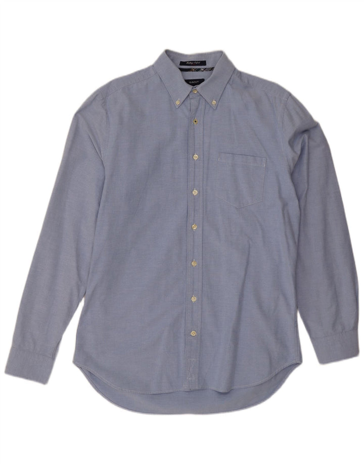 Gant Mens Heritage Oxford Shirt Large Blue Cotton