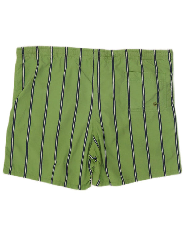 Massimo Dutti Mens Swimming Shorts XL Green Striped Polyamide
