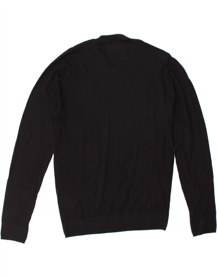 HOLLISTER Mens Crew Neck Jumper Sweater Small Black Cotton Vintage Hollister and Second-Hand Hollister from Messina Hembry 