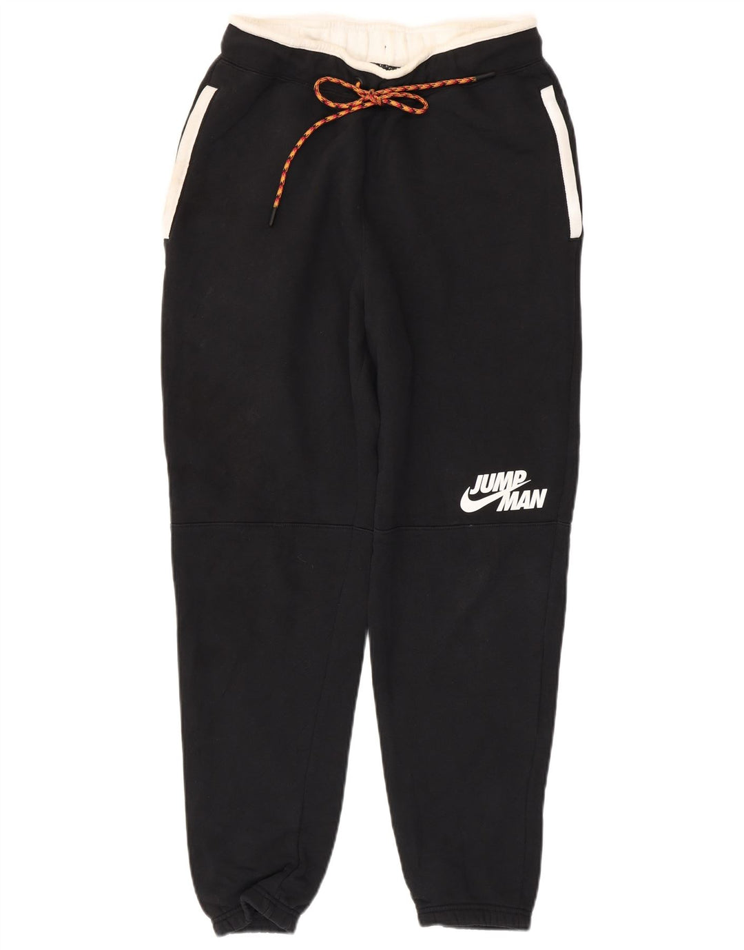 JORDAN Womens Graphic Tracksuit Trousers Joggers UK 10 Small  Black Cotton