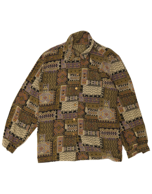 Vintage Mens Shirt Small Multicoloured Patchwork