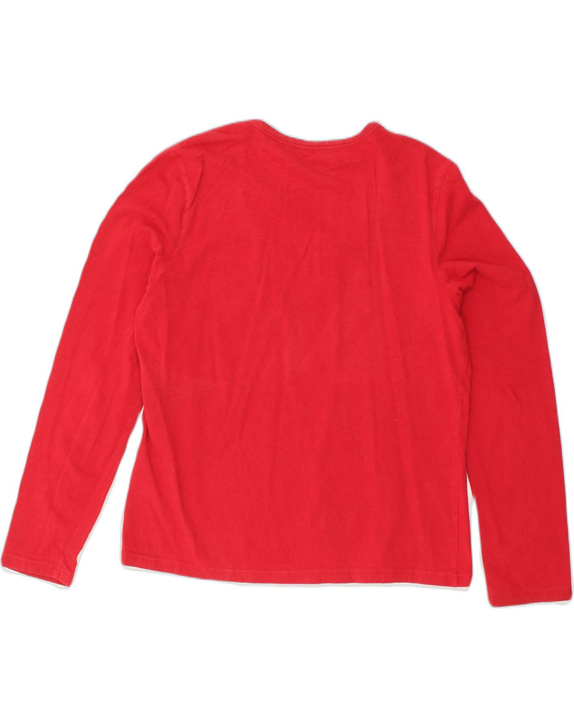 TOMMY HILFIGER Womens Top Long Sleeve UK 16 Large Red Cotton | Vintage Tommy Hilfiger | Thrift | Second-Hand Tommy Hilfiger | Used Clothing | Messina Hembry 