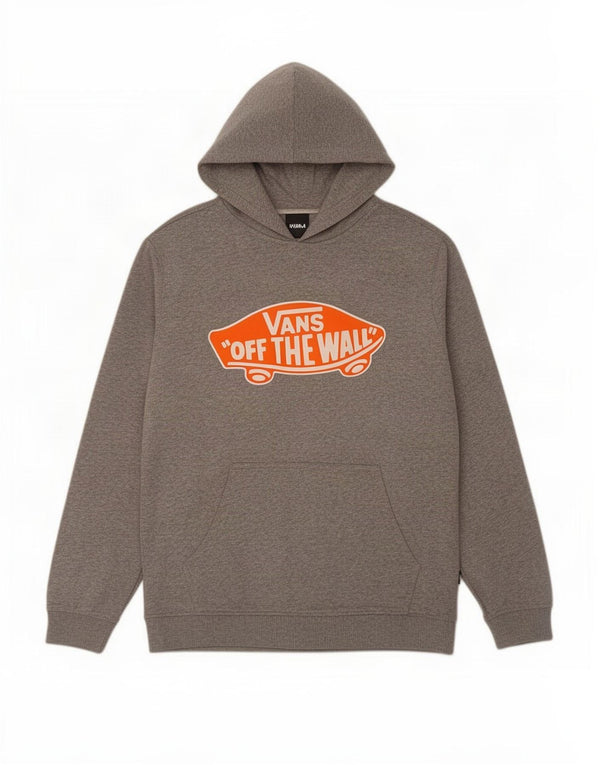 Vans Boys Graphic Hoodie Jumper 12-13 Years Large Grey Cotton