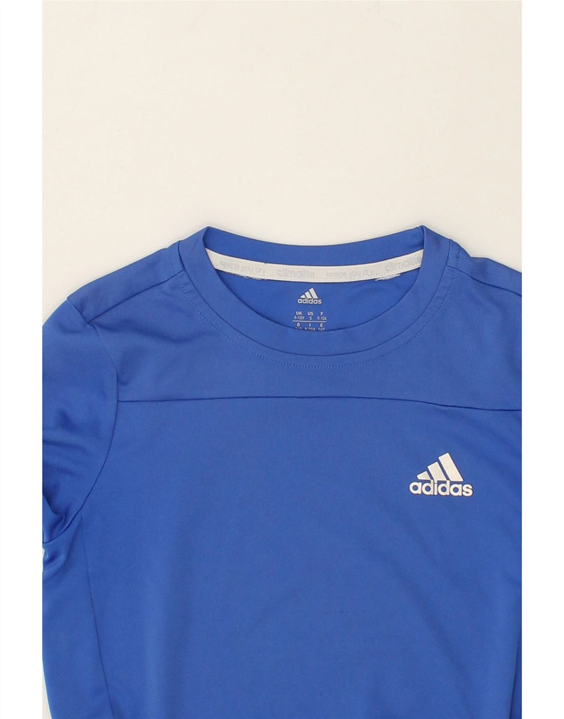 ADIDAS Boys Climalite Graphic T-Shirt Top 9-10 Years Blue Polyester | Vintage Adidas | Thrift | Second-Hand Adidas | Used Clothing | Messina Hembry 