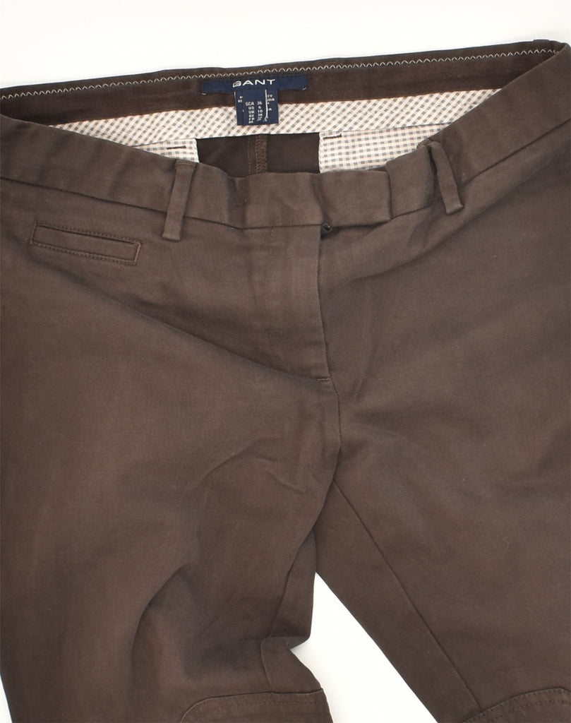 GANT Womens Slim Casual Trousers UK 10 Small  W30 L31 Brown Cotton | Vintage Gant | Thrift | Second-Hand Gant | Used Clothing | Messina Hembry 