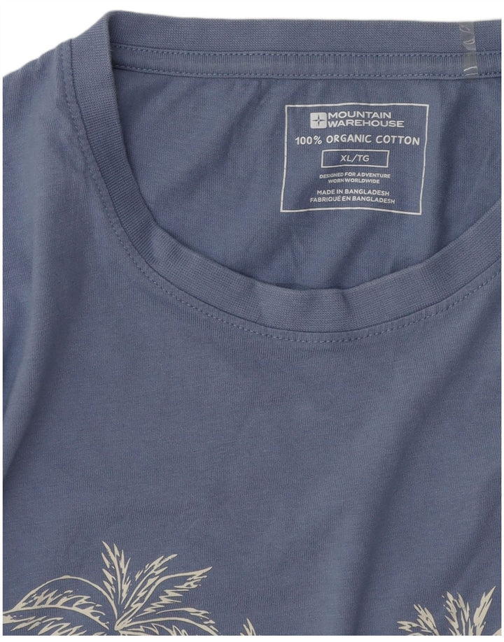 Mountain Warehouse Mens Graphic T-Shirt Top XL Blue Cotton
