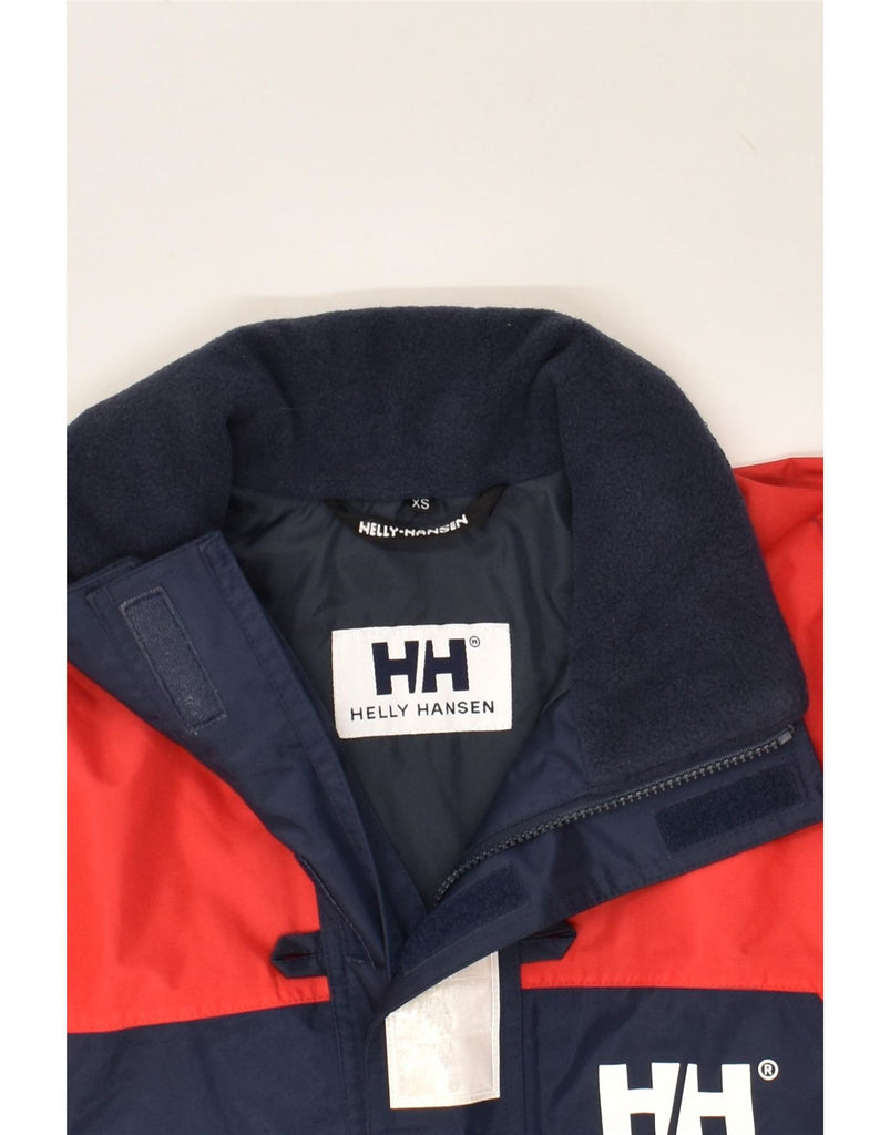 HELLY HANSEN Mens Windbreaker Jacket UK 34 XS Red Colourblock Nylon Vintage Helly Hansen and Second-Hand Helly Hansen from Messina Hembry 