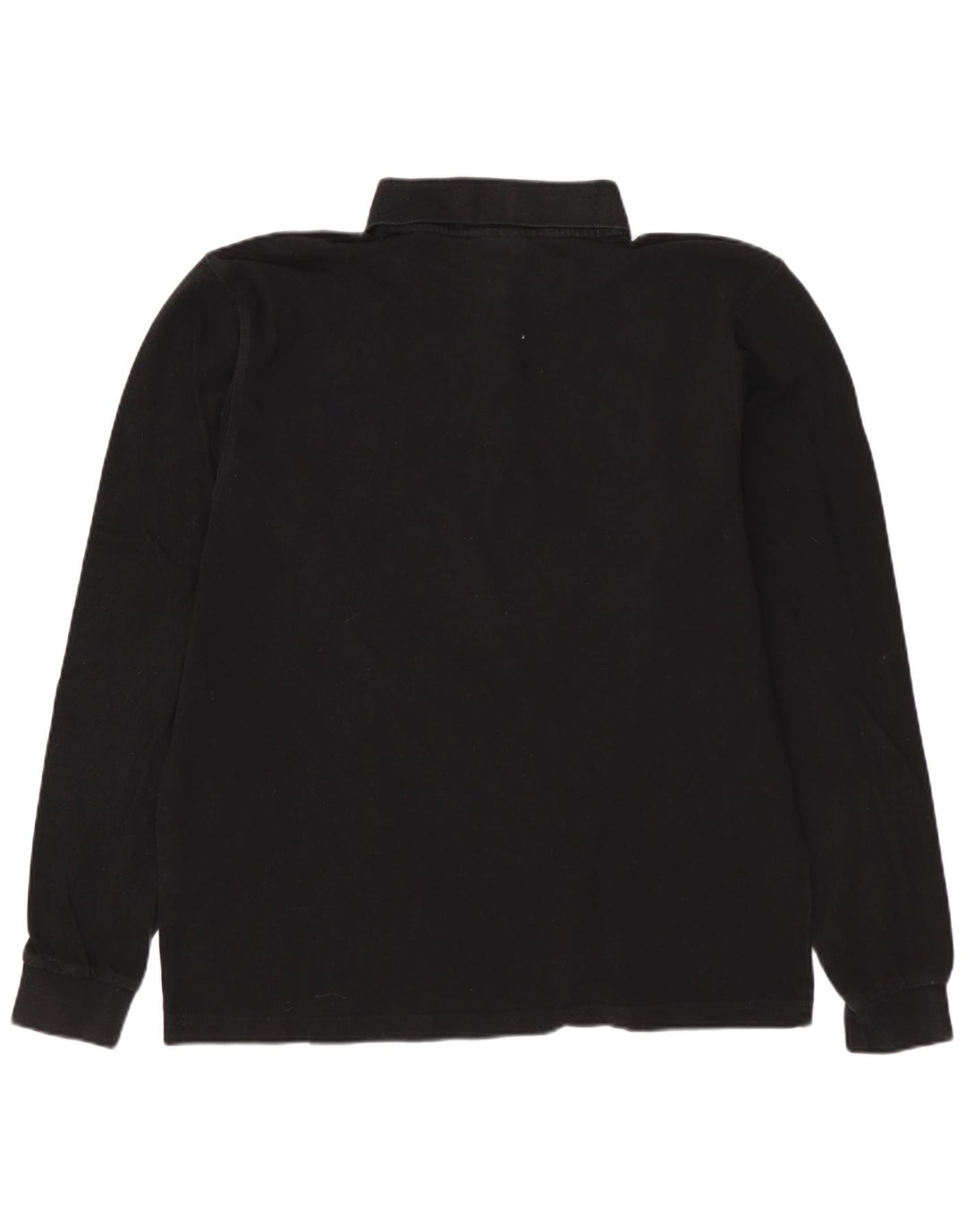 CHAMPION Mens Long Sleeve Polo Shirt Medium Black Cotton