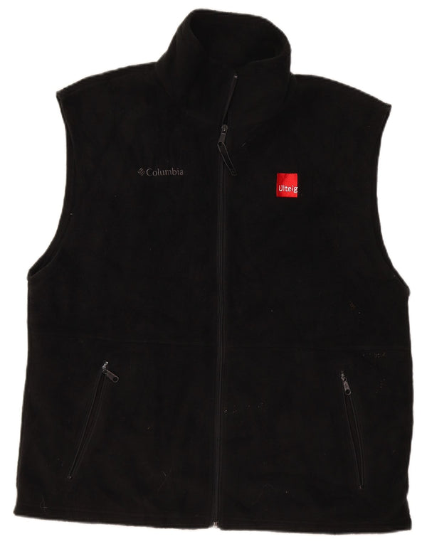 Columbia Mens Fleece Gilet UK 40 Large Black Polyester