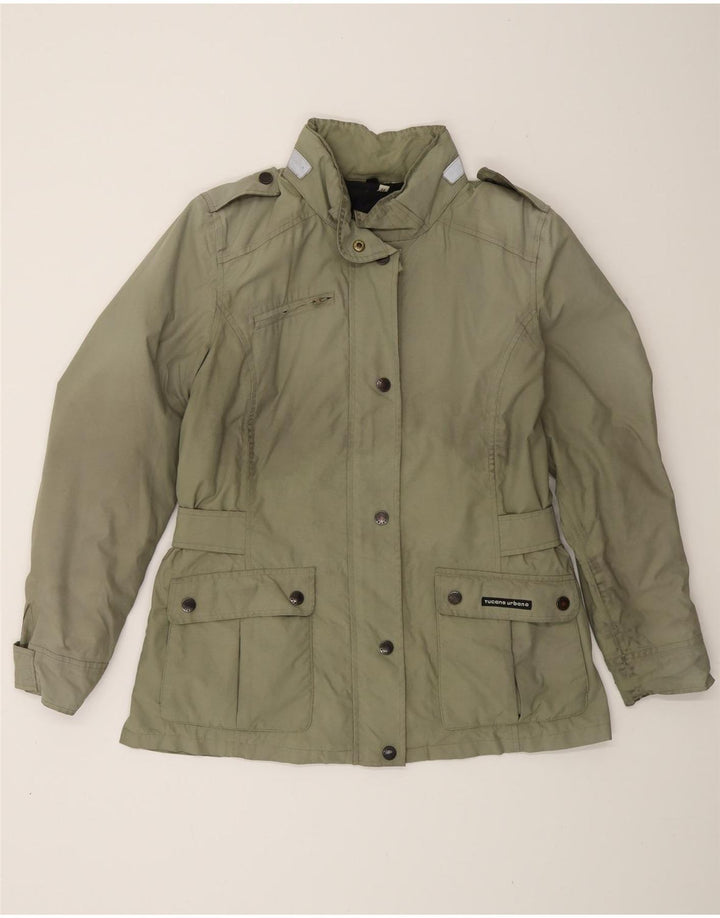 Tucano Urbano Womens Military Jacket IT 44 Medium Green Polychlorid