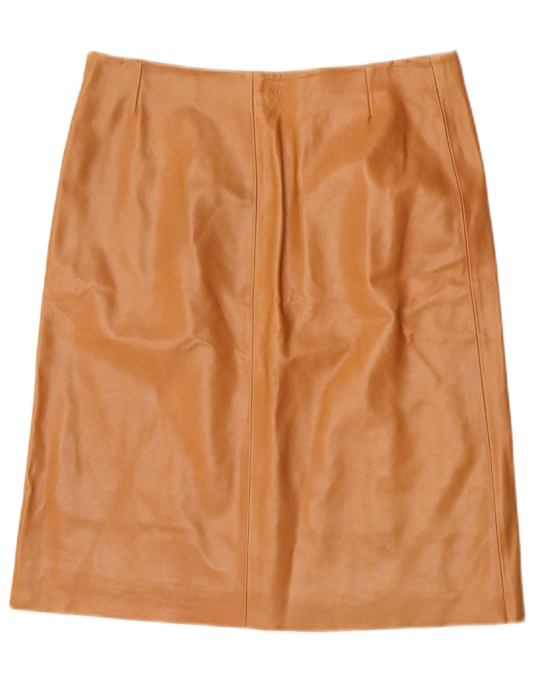 Vintage Womens Leather Skirt IT 44 Medium W32  Brown Leather
