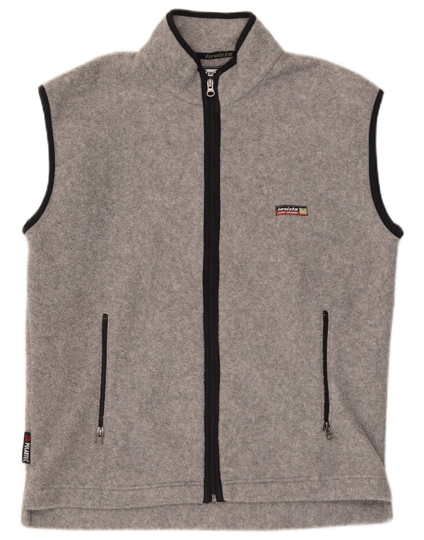Invicta Mens Fleece Gilet UK 40 Large Grey Polyester