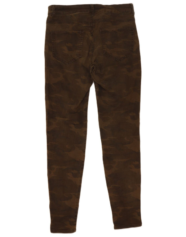 Zara Womens Skinny Jeans EU 36 XS W26 L28 Khaki Camouflage