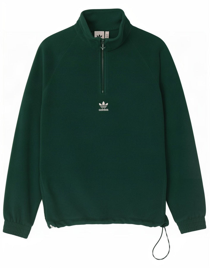 Adidas Mens Graphic Fleece Jumper Small Green Polyester
