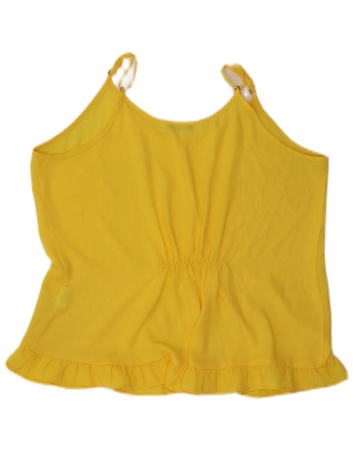 Benetton Womens Cami Top UK 16 Large Yellow Polyester