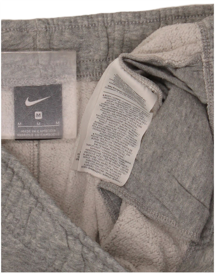 NIKE Mens Tracksuit Trousers Joggers Medium Grey Flecked Cotton