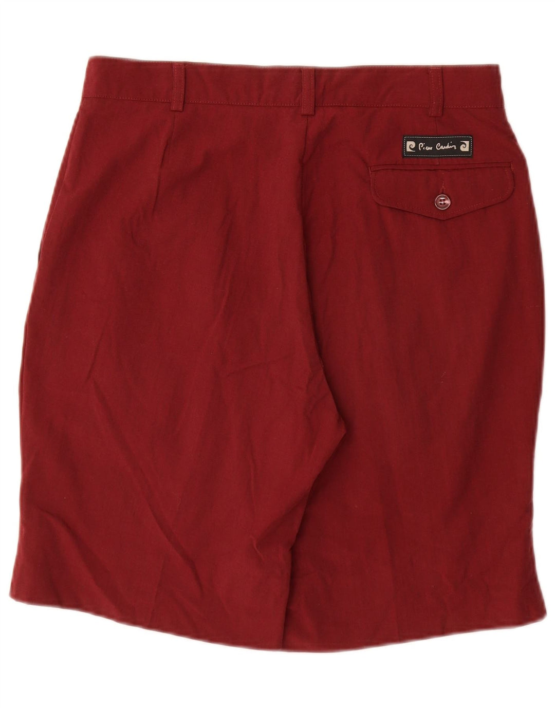 PIERRE CARDIN Womens Pegged Chino Shorts IT 42 Medium W30  Burgundy Cotton