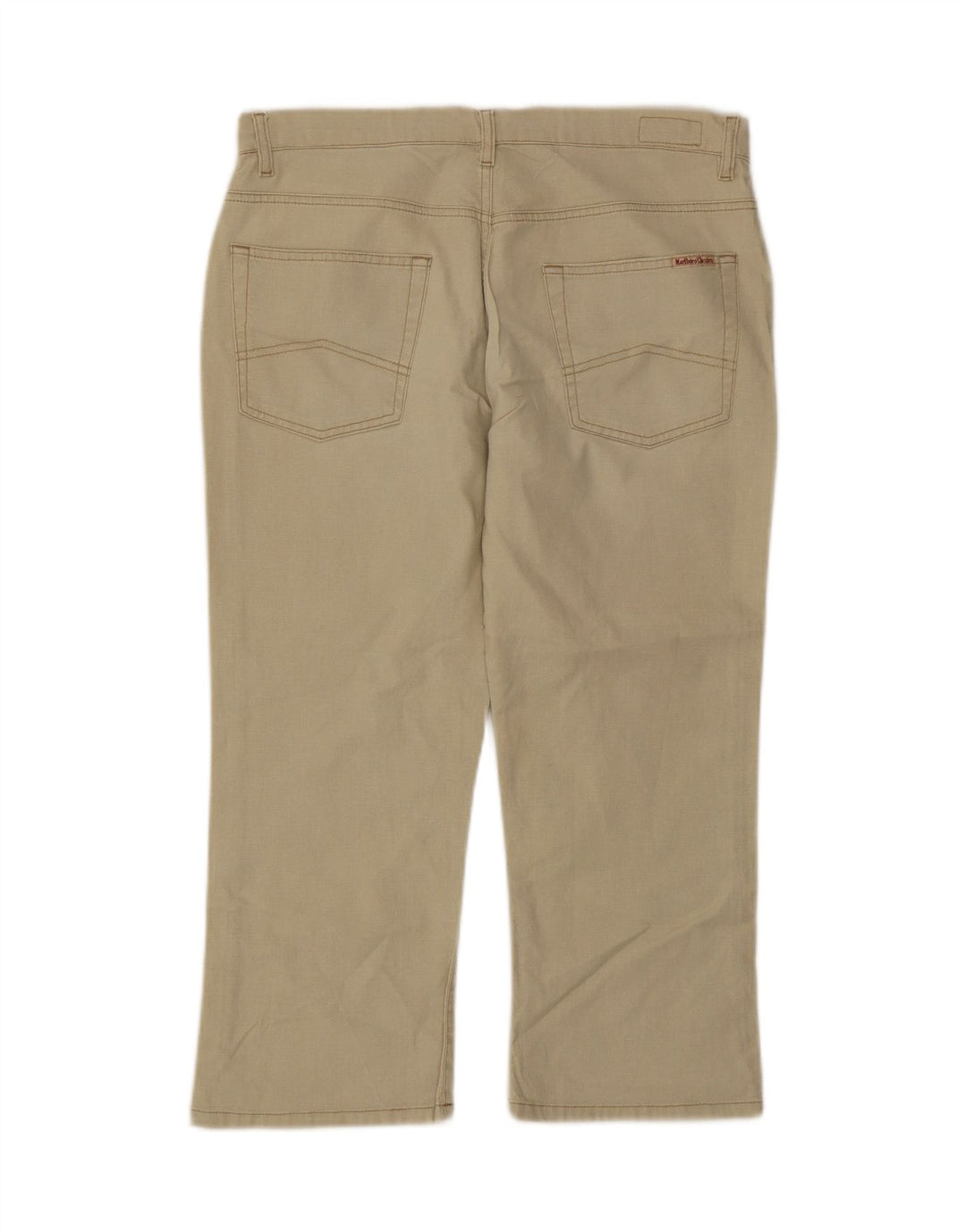 MARLBORO CLASSICS Womens Regular Fit Capri Trousers W33 L22 Green Cotton