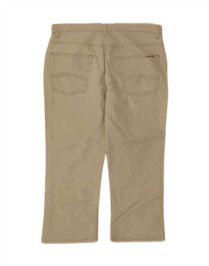MARLBORO CLASSICS Womens Regular Fit Capri Trousers W33 L22 Green Cotton