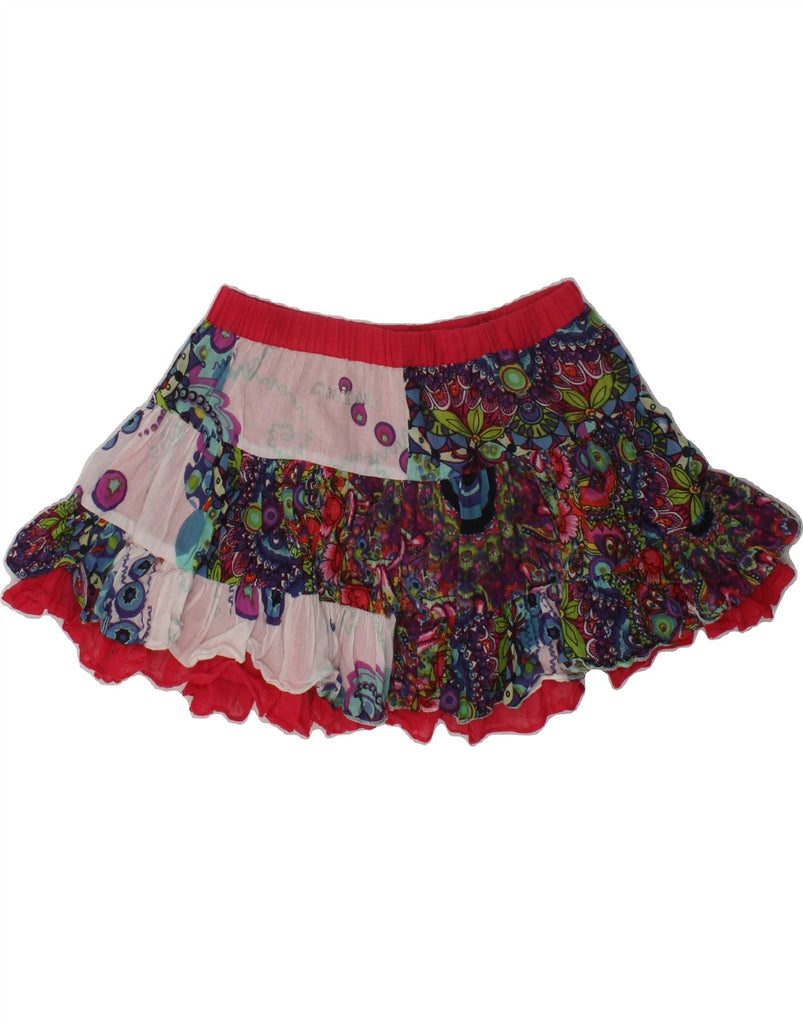 DESIGUAL Girls Pleated Skirt 5-6 Years W22 Multicoloured Floral | Vintage Desigual | Thrift | Second-Hand Desigual | Used Clothing | Messina Hembry 