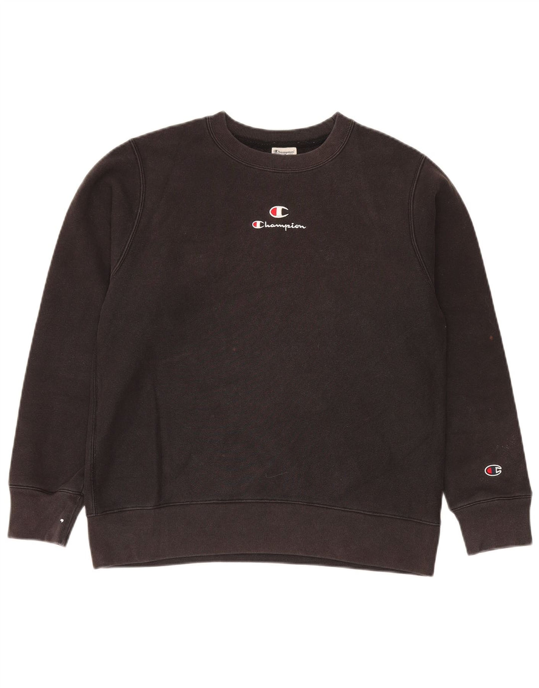Champion Mens Sweatshirt Jumper Medium Black Cotton
