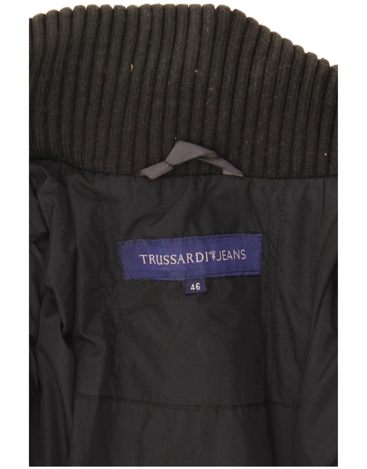 TRUSSARDI JEANS Mens Padded Jacket IT 46 Small Black