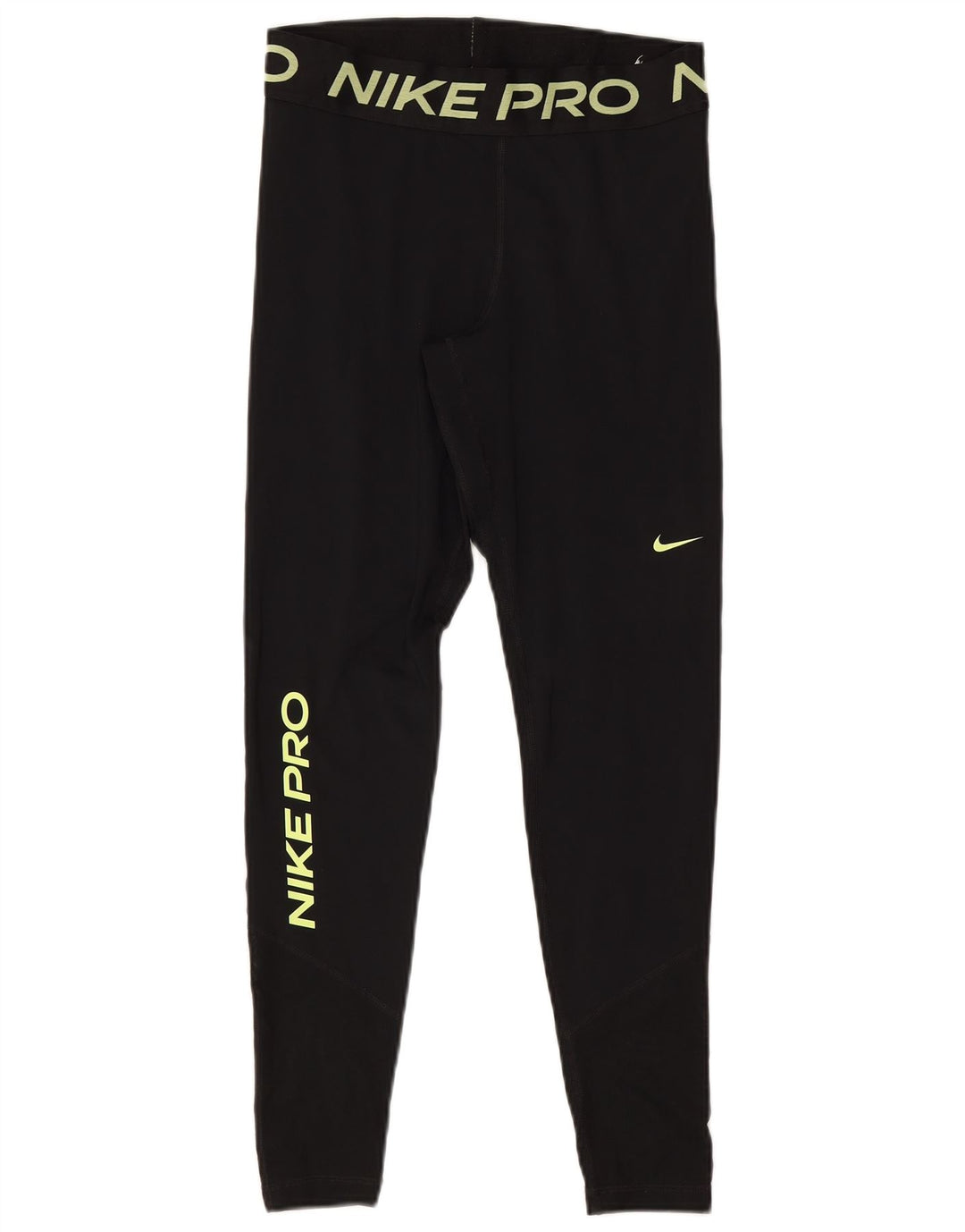 Nike Womens Dri Fit Graphic Leggings UK 12 Medium Black Polyester