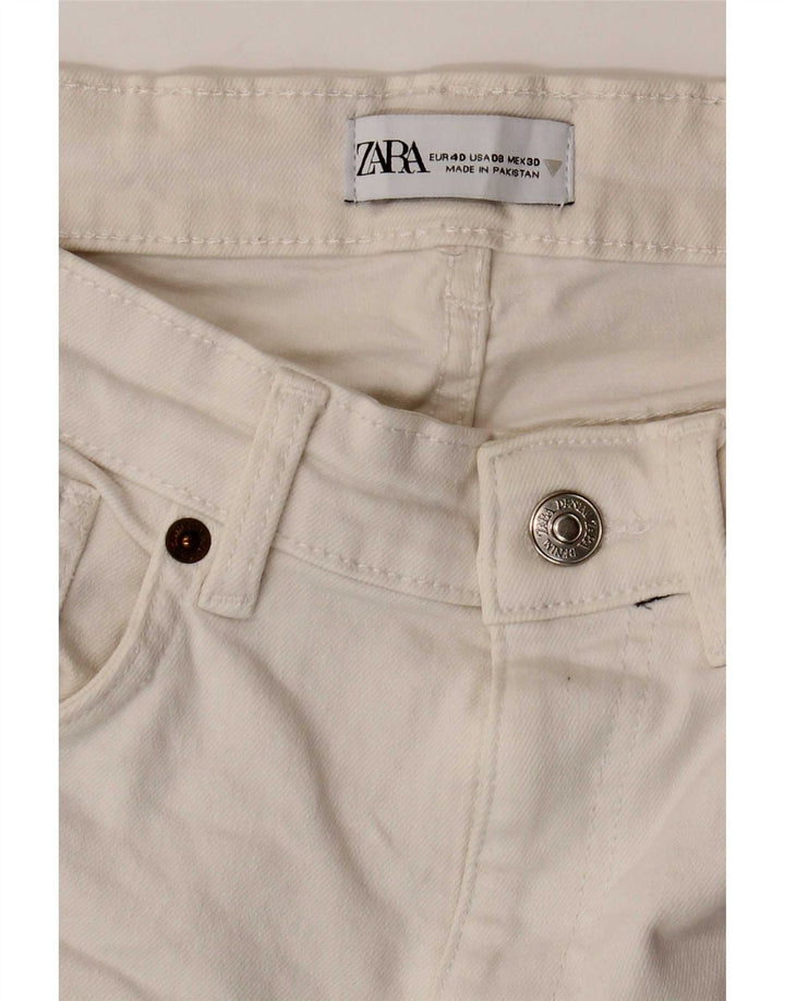 Zara Womens Cropped Jeans EU 40 Medium W30 L23 White