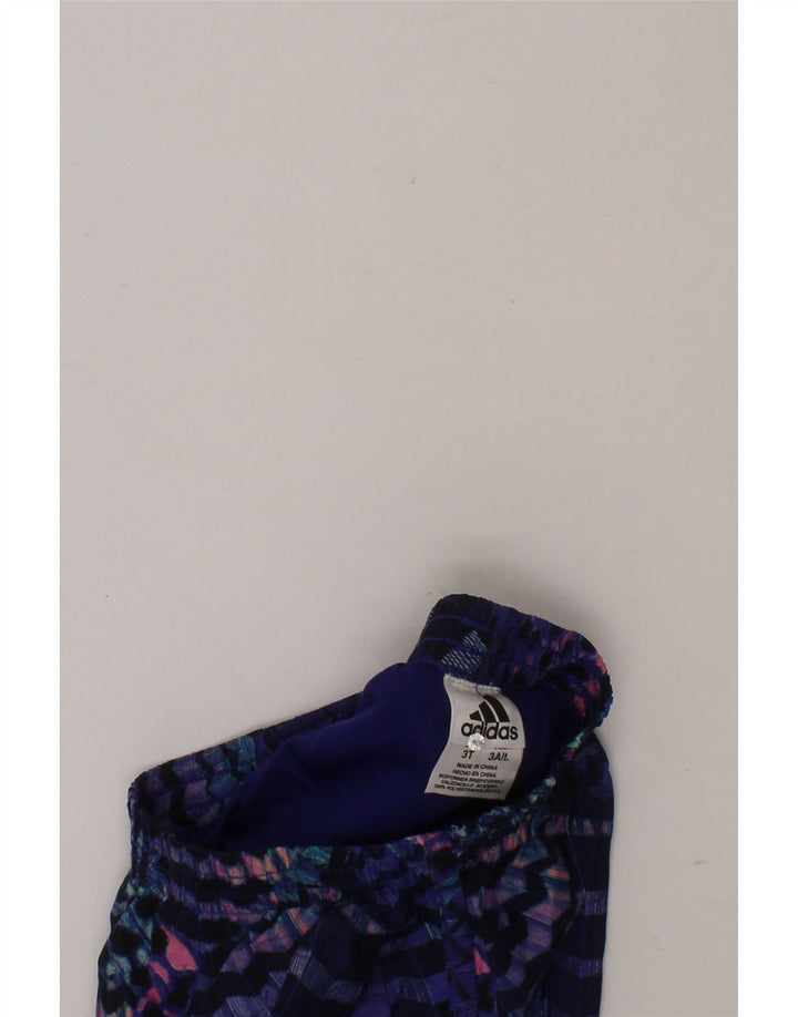 ADIDAS Girls Abstract Pattern Sport Shorts 2-3 Years  Multicoloured Vintage Adidas and Second-Hand Adidas from Messina Hembry 