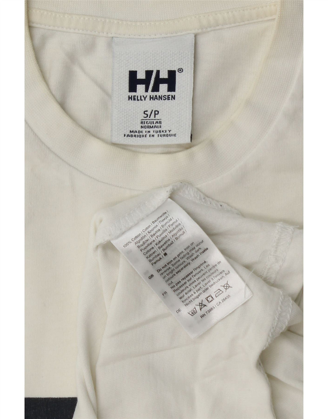 Helly Hansen Mens Graphic T-Shirt Top Small White Cotton
