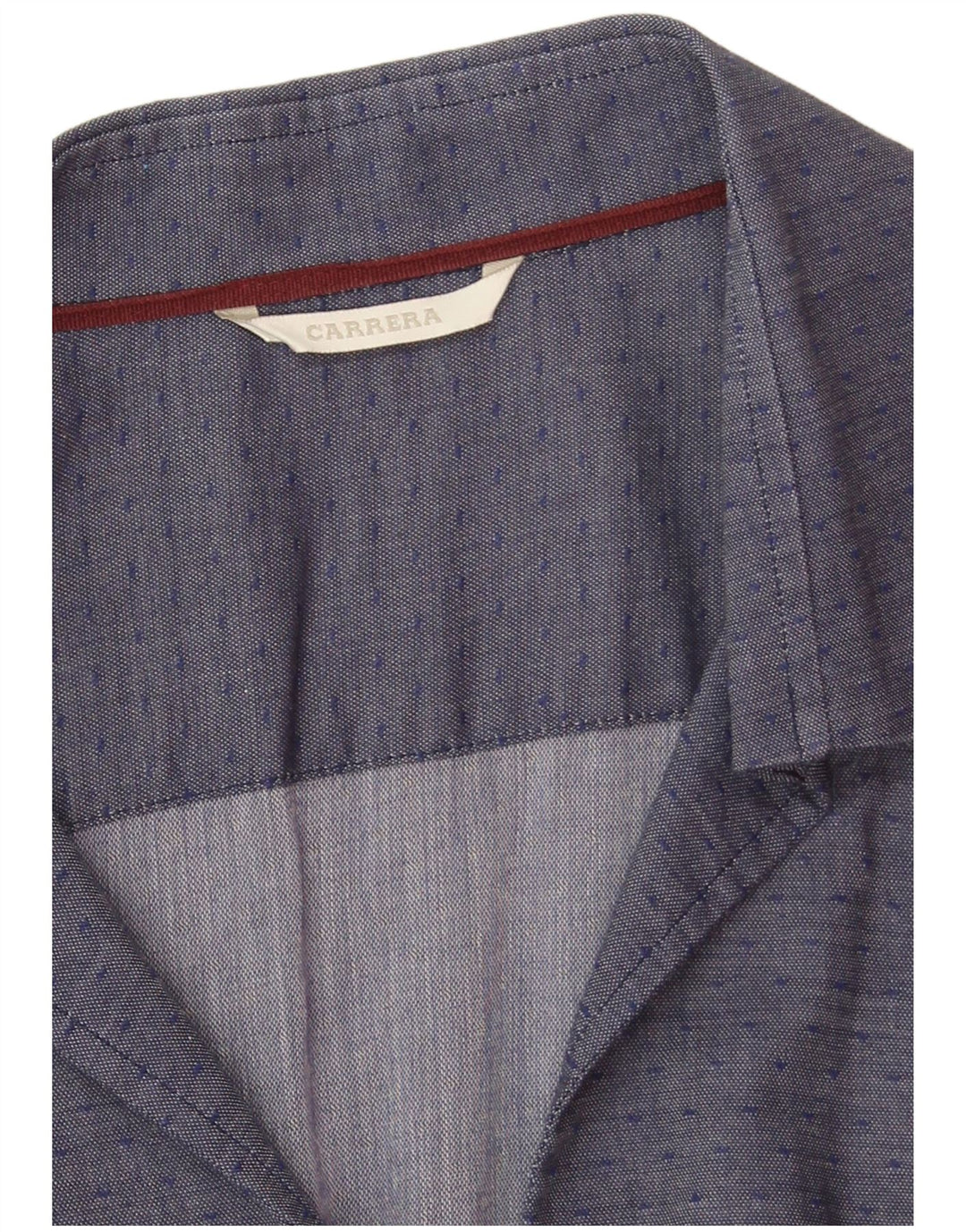 Carrera Womens Shirt UK 12 Medium Navy Blue Spotted