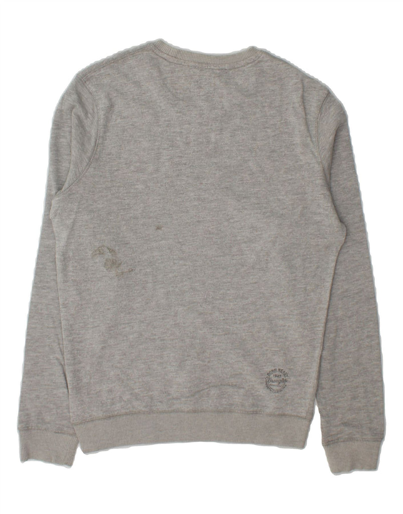 WRANGLER Mens Graphic Sweatshirt Jumper Small Grey Cotton Vintage Wrangler and Second-Hand Wrangler from Messina Hembry 