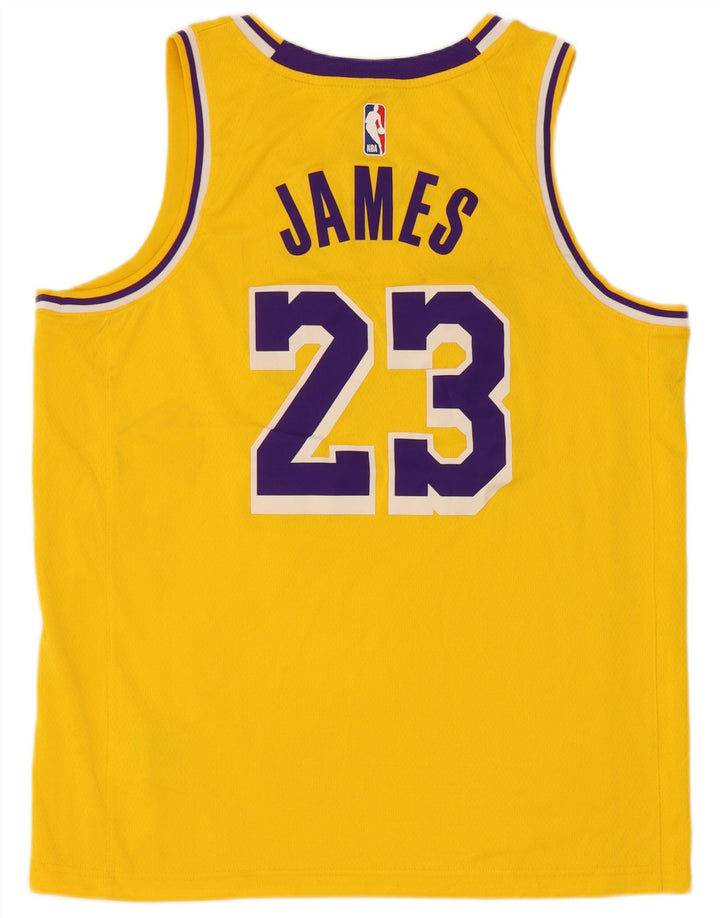 Nike Mens Lakers Graphic Vest Top Large Yellow Polyester