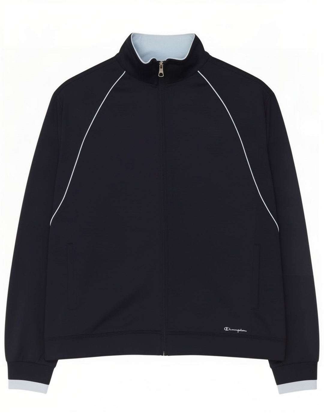 Champion Mens Tracksuit Top Jacket 2XL Navy Blue Polyester