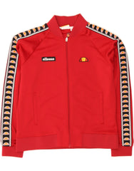 ELLESSE Mens Graphic Tracksuit Top Jacket Medium Red Polyester