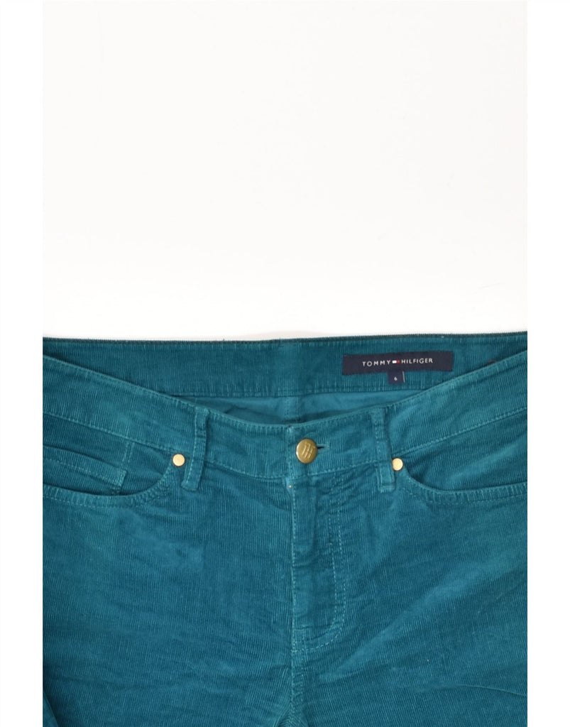 TOMMY HILFIGER Womens Slim Corduroy Trousers US 6 Medium W32 L27 Blue | Vintage Tommy Hilfiger | Thrift | Second-Hand Tommy Hilfiger | Used Clothing | Messina Hembry 