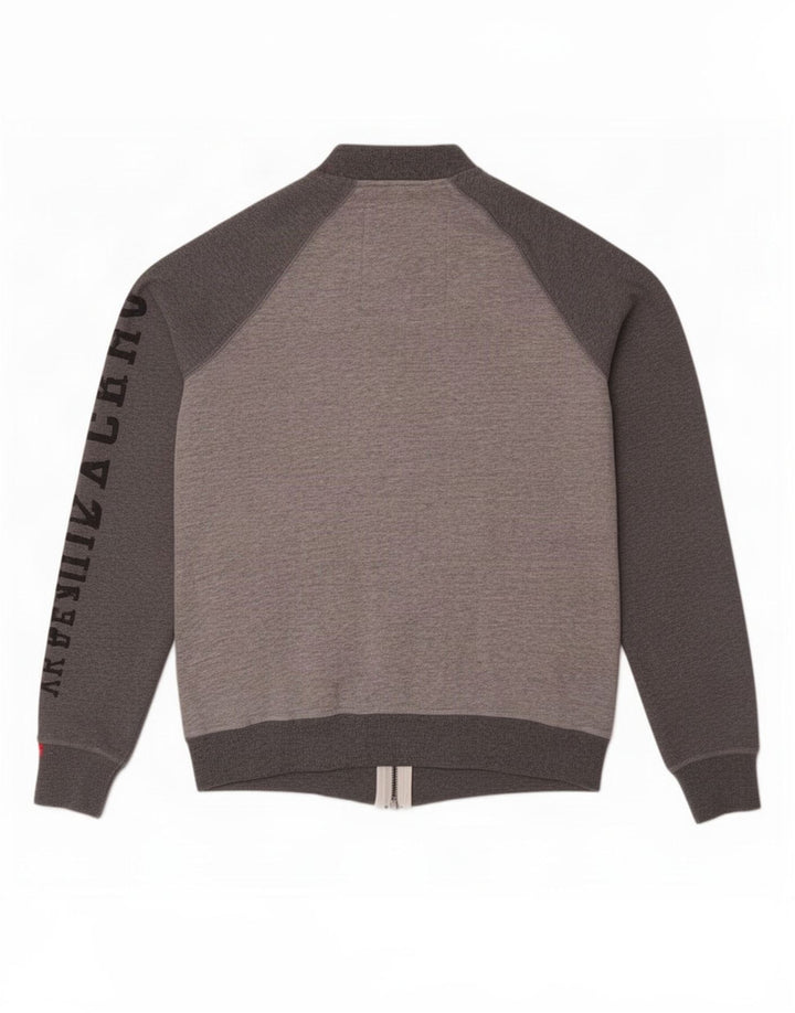 Superdry Mens Graphic Tracksuit Top Jacket Large Grey Colourblock Cotton