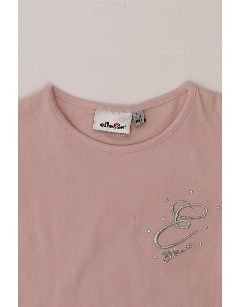 ELLESSE Girls Graphic T-Shirt Top 11-12 Years Large  Pink Cotton Vintage Ellesse and Second-Hand Ellesse from Messina Hembry 
