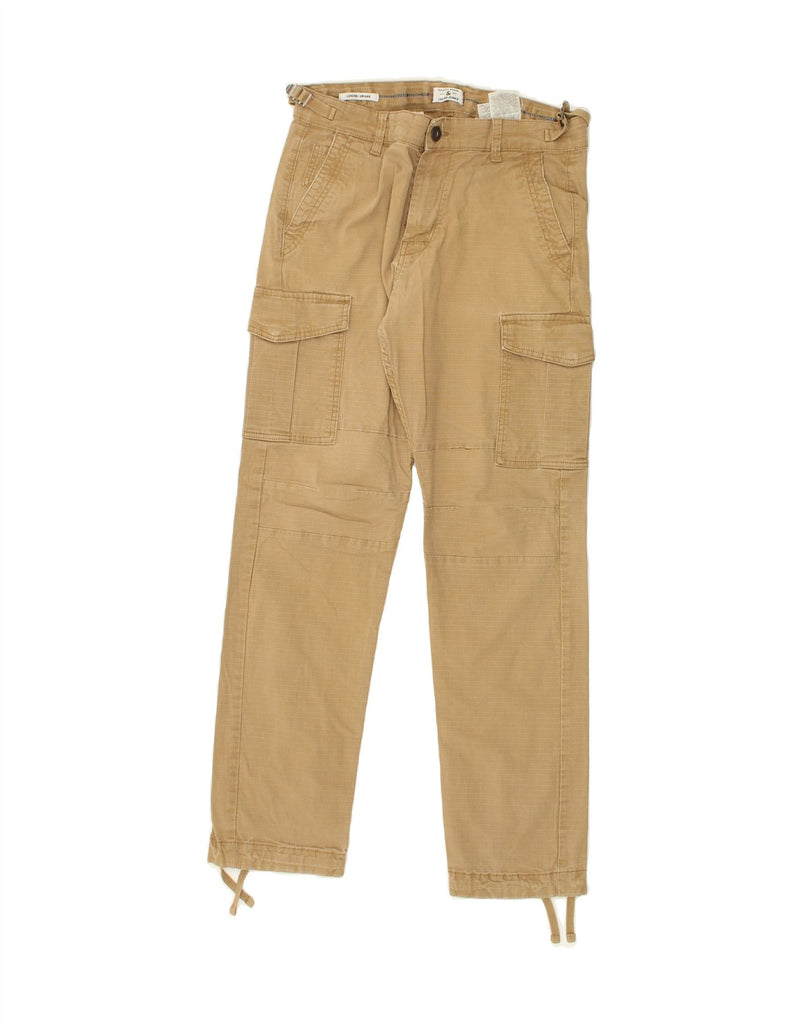 JACK & JONES Mens Drake Loose Fit Cargo Trousers W30 L32 Beige Cotton | Vintage Jack & Jones | Thrift | Second-Hand Jack & Jones | Used Clothing | Messina Hembry 