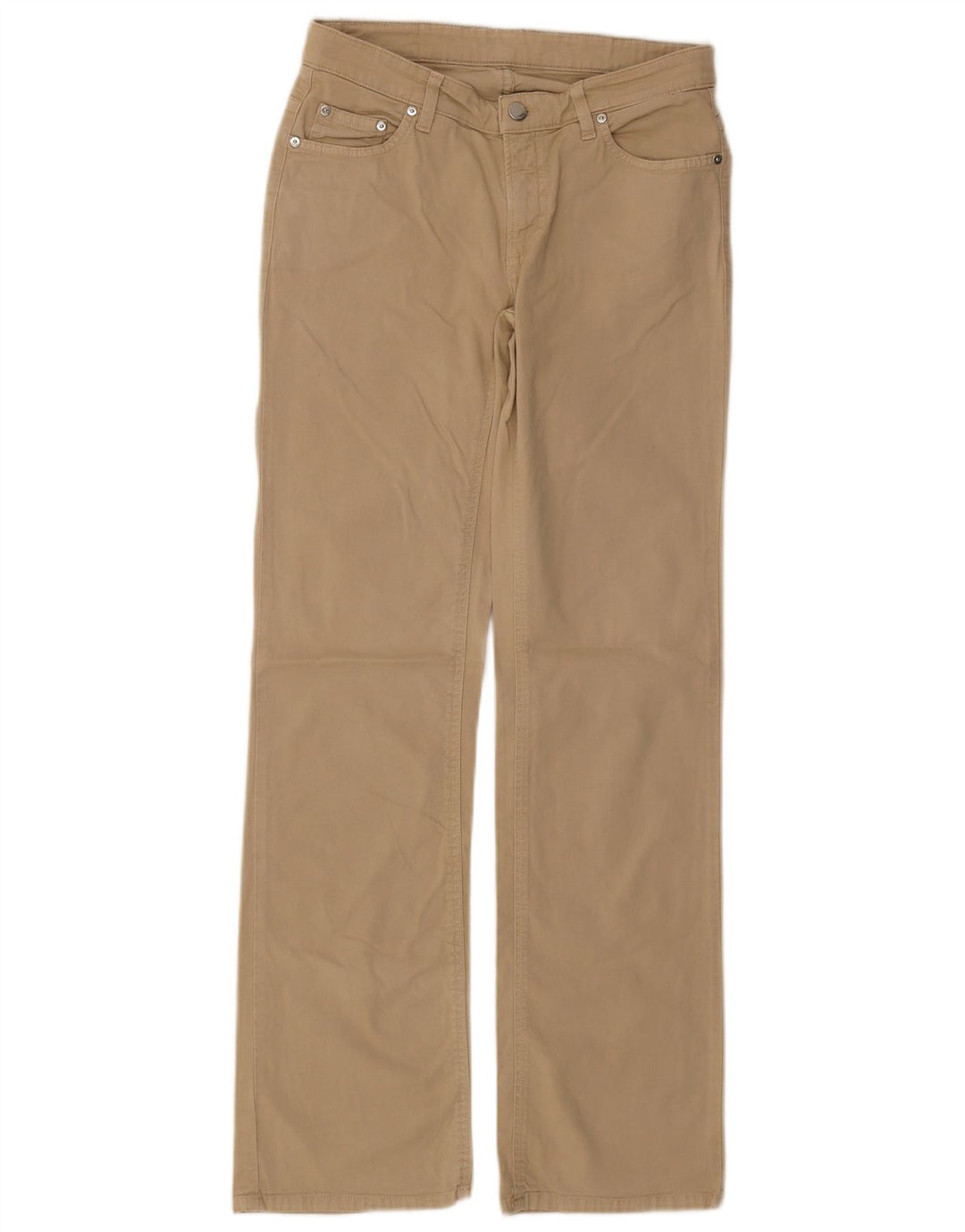 GANT Womens Straight Casual Trousers W27 L32 Beige Cotton