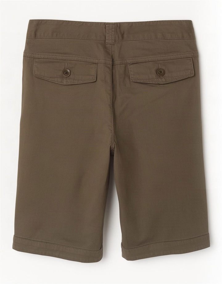 Benetton Womens Casual Shorts IT 44 Medium W30 Khaki Cotton