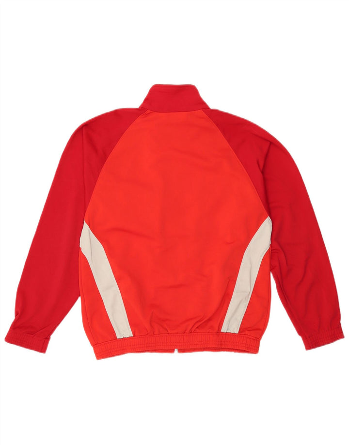 PUMA Boys Tracksuit Top Jacket 9-10 Years Red Colourblock Polyester